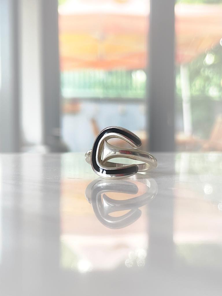 Triumphant Journey  ''925 Sterling Silver Horseshoe Ring"