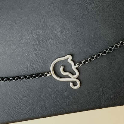 Equestrian Elegance "Silver Horse Head Oxidized Necklace"