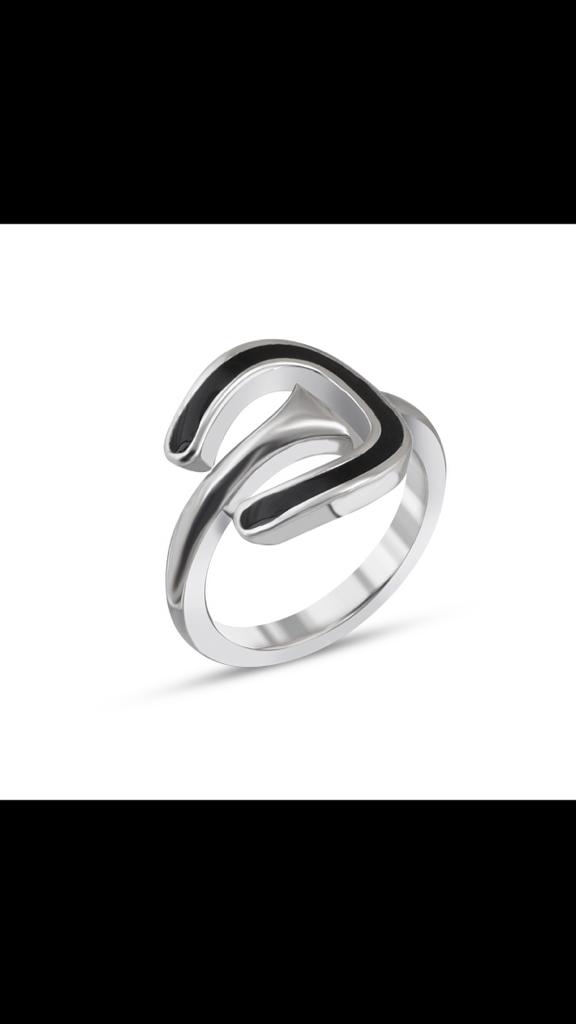 Triumphant Journey  ''925 Sterling Silver Horseshoe Ring"