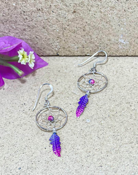 "Dream catcher Magic''  Sterling Silver Earrings