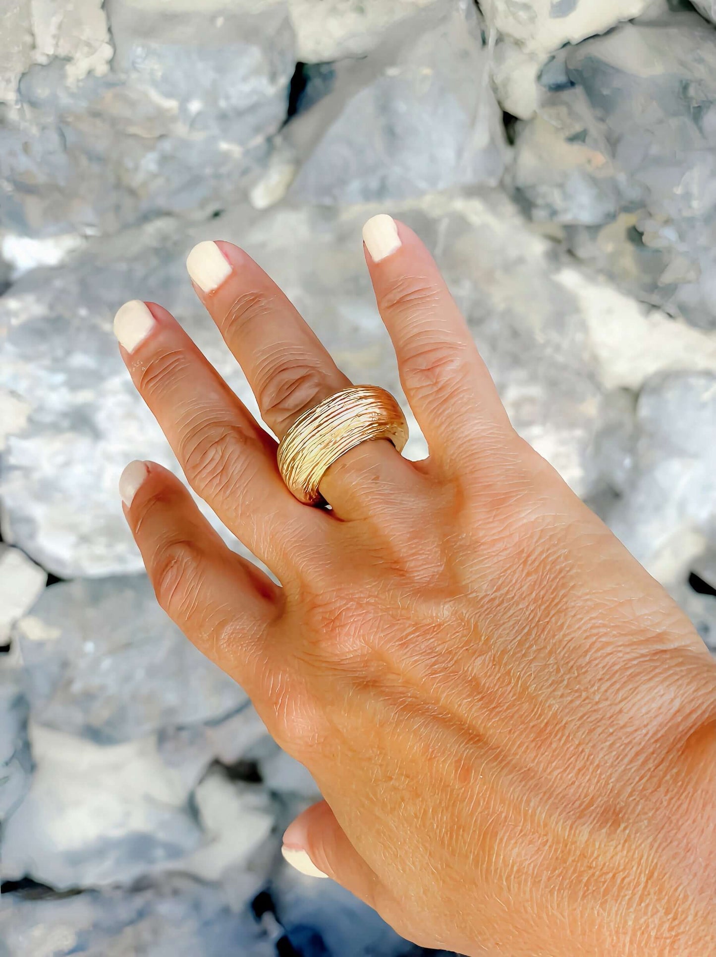 Bronze Dome Ring - Handcrafted Chunky Design