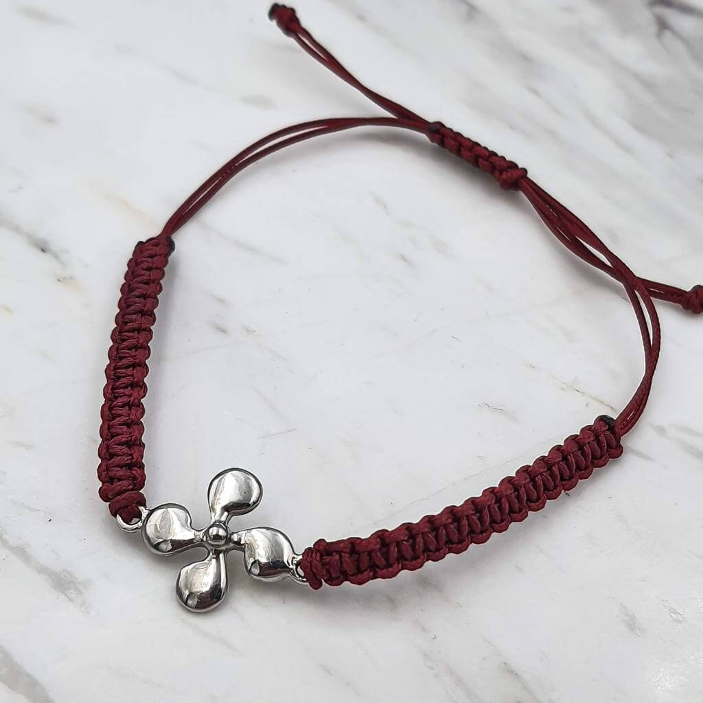 Blossoming Luck  ''Adjustable Macrame Silver Bracelet''