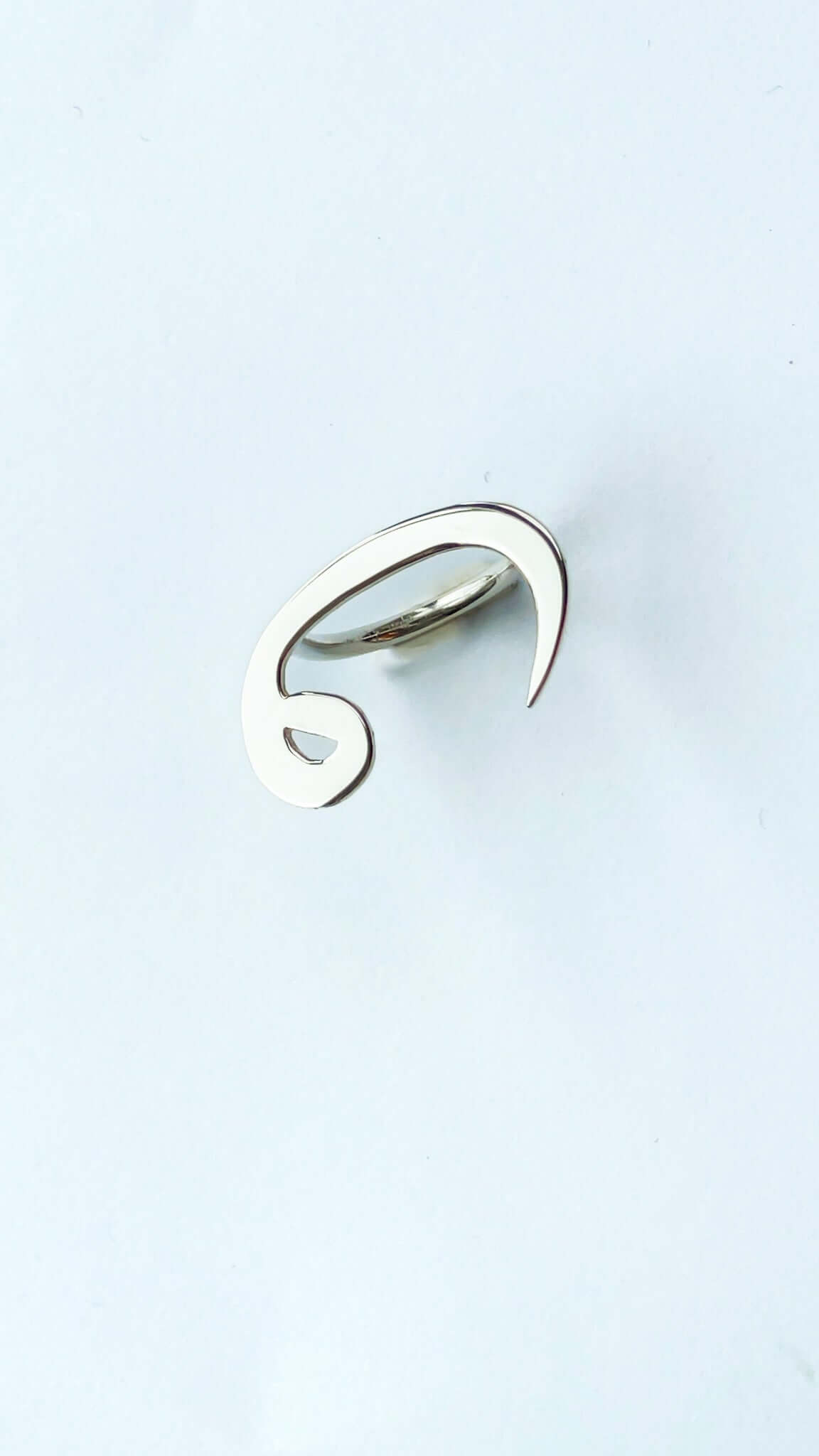 Spiritual Elegance "Sterling Silver Vav Ring"