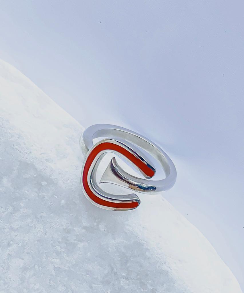 Triumphant Journey  ''925 Sterling Silver Horseshoe Ring"